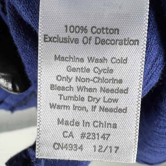 Talbots Womens XL Blue sleeveless Tunic Dress Tassel Tied Pockets Golf Preppy - Picture 13 of 14